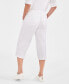 Women's Drawstring Capri Pants, Regular & Petite, Created for Macy's Белый, L - фото #2