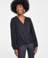 Фото #3 товара Блузка I.N.C. International Concepts женская с завышенной линией горловины, создана для Macy's