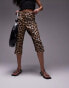 Topshop leopard print capri Разноцветный, 40 - фото #5