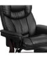 Multi-Position Recliner Chair & Curved Ottoman With Swivel Wood Base