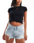 Фото #1 товара Lee Rider distressed denim shorts in light blue