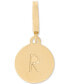 Фото #1 товара Gold-Tone Initial Polished Disc Charm Pendant