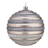 Christmas Bauble Ø 10 cm 6 Units Silver Plastic