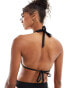 Фото #3 товара Vero Moda mix and match wide halterneck bikini top in black