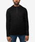 Фото #1 товара Men's Ribbed Mock Neck Quarter-Zip Sweater