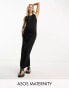 ASOS DESIGN Maternity sleeveless maxi dress in black Черный, 34 - фото #1