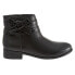 Фото #1 товара Trotters Luxury T1657-011 Womens Black Leather Ankle & Booties Boots 6