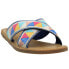 Фото #3 товара TOMS Viv Geometric Flat Womens Blue, Multi Casual Sandals 10011773