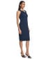 Women's Sleeveless Asymmetric Sheath Dress Синий, 16 - фото #6