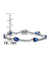 RA White Gold Plated with Pear Blue Sapphire & Tennis Bracelet