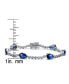 ფოტო #2 პროდუქტის RA White Gold Plated with Pear Blue Sapphire & Tennis Bracelet