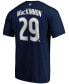 ფოტო #4 პროდუქტის Men's Nathan Mackinnon Navy Colorado Avalanche Authentic Stack Name and Number T-shirt