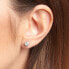 Shiny steel earrings with zircons Desideri BEIE005