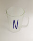 Фото #3 товара Borosilicate mug with initial n