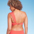 Women's Lightly Lined One Shoulder Twist-Front Bow Tail Bikini Top - Shade &