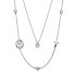Double steel necklace with zircons Prayer 12260