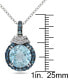 Фото #4 товара Macy's blue Topaz (4-3/4 ct. t.w.) & Diamond (1/20 ct. t.w.) 18" Pendant Necklace in Sterling Silver