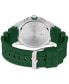 ფოტო #2 პროდუქტის Men's Green Silicone Strap Watch 46mm