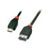 Lindy USB 2.0 Cable Micro-B / A OTG - 0.5m - 0.5 m - Micro-USB B - USB A - USB 2.0 - Male/Female - Black - Red
