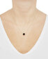 Фото #2 товара Macy's onyx Solitaire 18" Pendant Necklace in 14k Gold