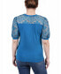 Фото #2 товара Petite Size Puff Lace-Sleeve Top