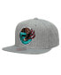 ფოტო #1 პროდუქტის Men's Heather Gray Vancouver Grizzlies Hardwood Classics 2.0 Snapback Hat