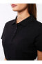 Basic Polo Yaka Düz Kısa Kollu Kadın Tişört