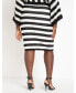 Фото #3 товара Plus Size Crochet Sweater Midi Skirt - 26/28, Black