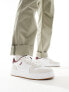 Levi's Glide leather trainer with logo in cream suede mix