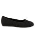 Фото #1 товара Softwalk Santorini S1961-001 Womens Black Leather Slip On Ballet Flats Shoes 6