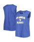 ფოტო #1 პროდუქტის Women's Royal Los Angeles Rams Plus Size Tank Top