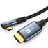 Фото #1 товара Kabel przewód kątowy USB-C - HDMI 4K 60Hz 2m szary