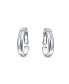 Classic Basic Simple Polished Lightweight Clip On Hoop Earrings For Women Non Pierced Ears.925 Sterling Silver.75 Diameter