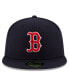 Men's Navy Boston Red Sox National Baseball Hall of Fame 59FIFTY Fitted Hat Синий, 7 1/2 - фото #4