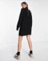 Фото #2 товара Noisy May high neck knitted mini jumper dress in black