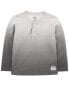 Фото #4 товара Baby Ombre Long-Sleeve Henley Shirt - Gray 18M