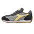Diadora Equipe H Dirty Stone Wash Evo Lace Up Mens Black, Grey Sneakers Casual