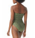 Vince Camuto 283928 Crochet Bandeau One-Piece Safari Green, Size 10