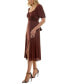 ფოტო #6 პროდუქტის Juniors' Crochet-Trim Tie-Back Midi Dress