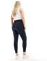 Фото #4 товара ASOS 4505 CurveIcon running tie waist gym legging with phone pocket in navy