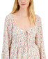 ფოტო #4 პროდუქტის Juniors' Sweetheart-Neck Smocked Dress