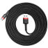 Фото #1 товара Wytrzymały nylonowy kabel przewód USB microUSB 2A 3M czarno-czerwony