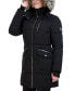Фото #4 товара Women's Faux-Fur-Trim Hooded Puffer Coat