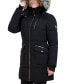 ფოტო #4 პროდუქტის Women's Faux-Fur-Trim Hooded Puffer Coat