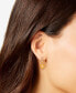 ფოტო #2 პროდუქტის Cubic Zirconia Heart Dangle Hoop Earrings in 18k Gold-Plated Sterling Silver, Created for Macy's
