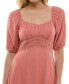 ფოტო #11 პროდუქტის Juniors' Crochet-Trim Tie-Back Midi Dress