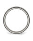 ფოტო #2 პროდუქტის Titanium Brushed with Black Rubber Wedding Band Ring