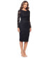 ფოტო #3 პროდუქტის Women's Soutache Lace Long-Sleeve Sheath Dress