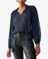 ფოტო #1 პროდუქტის Women's Camera Pose Tie-Neck Blouse