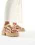 Фото #1 товара Public Desire Hazard chunky sandal with raffia in natural